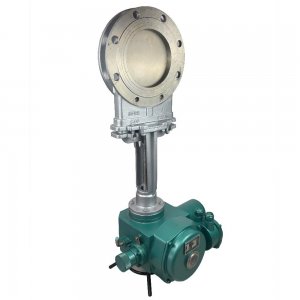 上海湖泉電動刀型閘閥PZ973H-10C DN300污水專